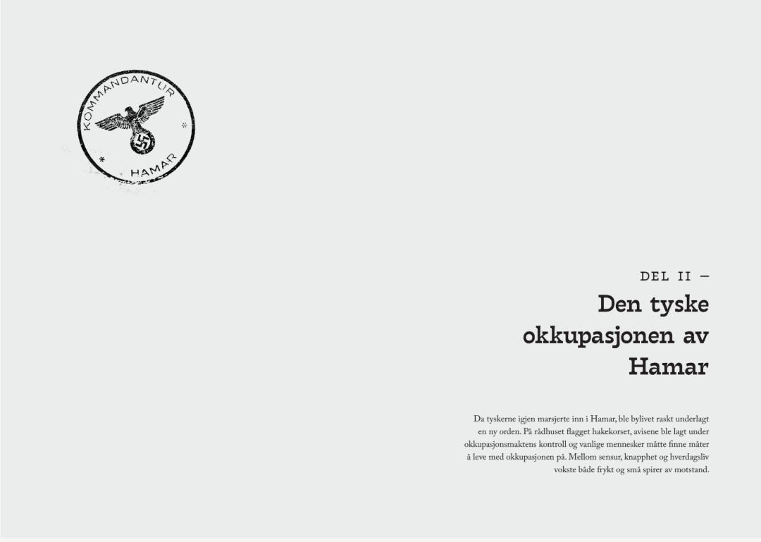 Bokens Del II-side: Den tyske okkupasjonen av Hamar